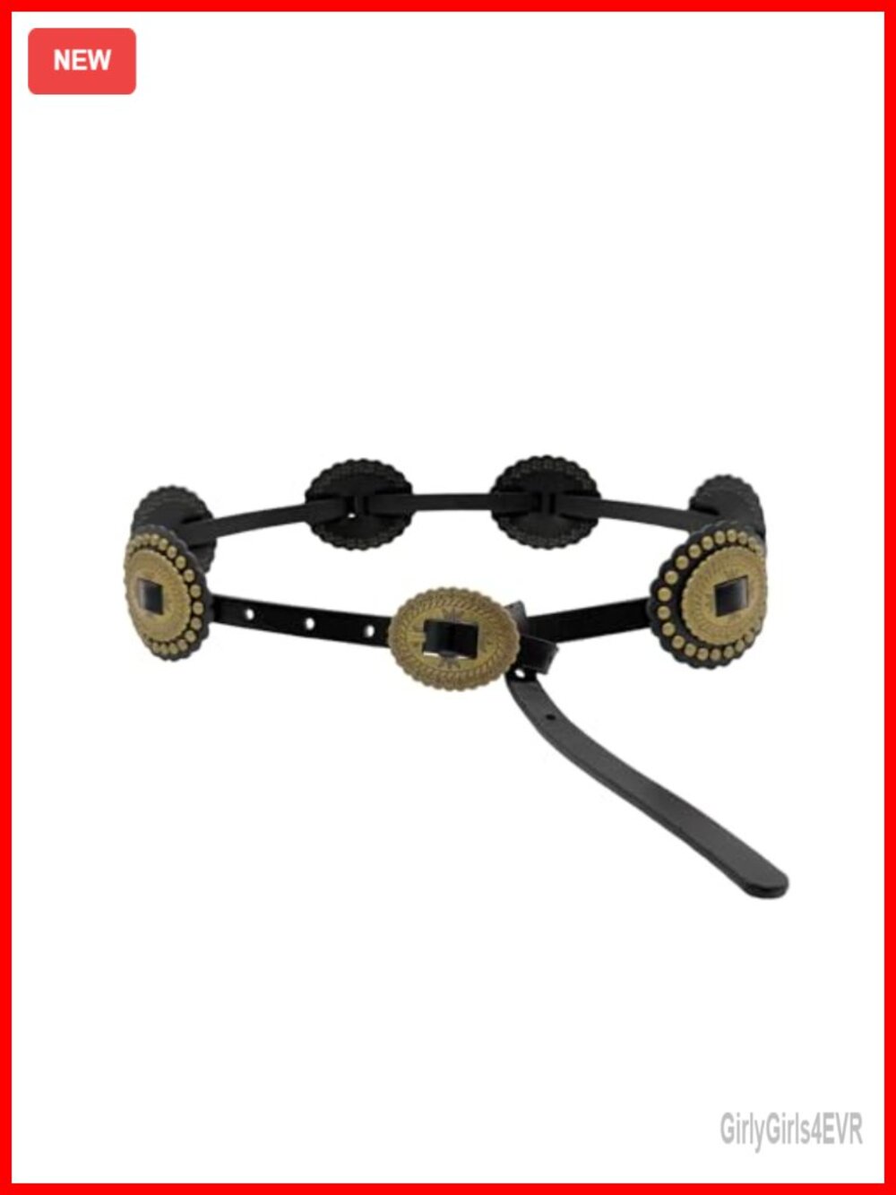 Western Concho Boho Belt Faux Leather Thin Cowgirl